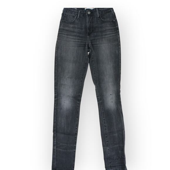 Levi's 721 HighRiseSkinny Stretch FadedBlack Destroyed Distressed 18882-0274 - Picture 2 of 7